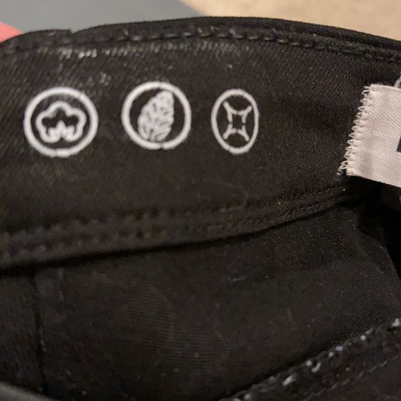 DL1961 Haven Coated Black Asphalt Leggings Raw Hem Side Zipper-28 - Picture 12 of 15